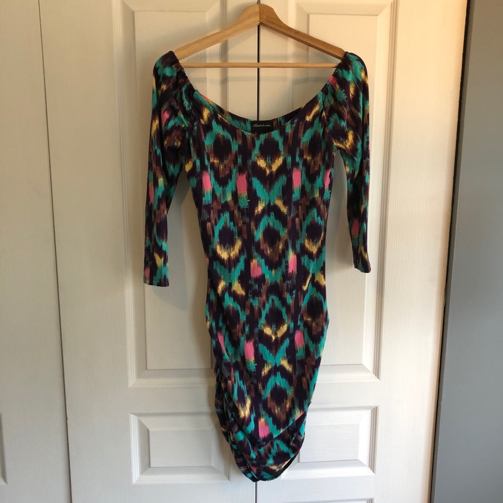 Multi Coloured Body Con Dress